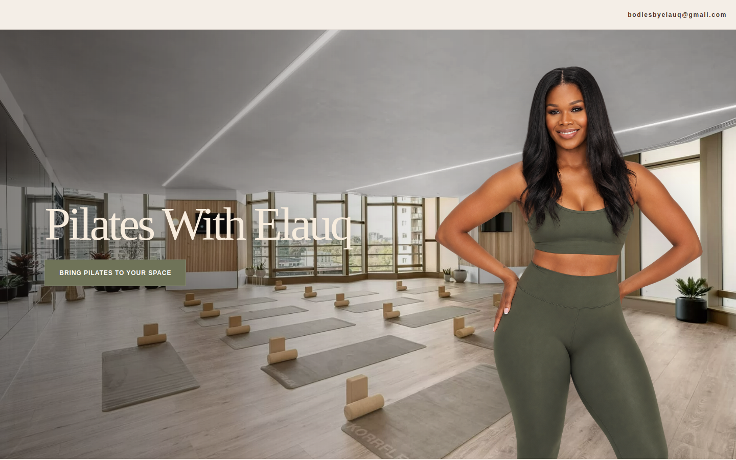 Pilates with Elauq website preview